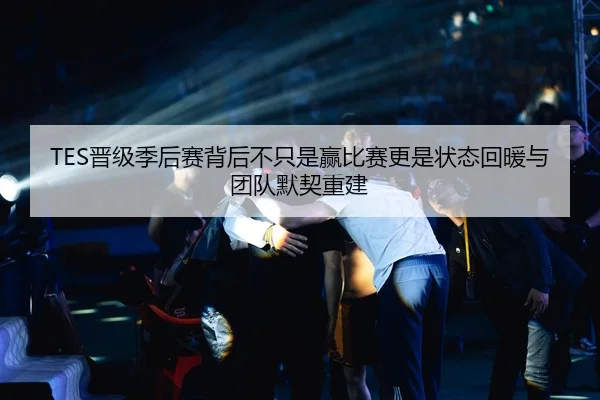 TES晋级季后赛背后不只是赢比赛更是状态回暖与团队默契重建